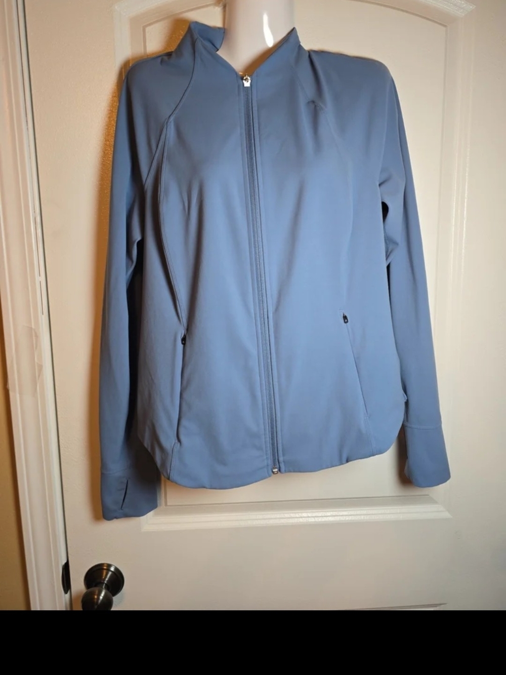 ATHLETA Salutation blue full zip jacket size Large RETAIL $149